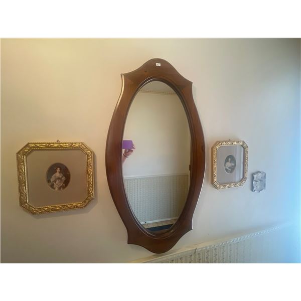 Decorative Walnut Framed Mirror 16x36 & More