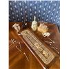 Image 1 : Beautiful Hand Made Crib Board w/ Decorative Pen Ivory Elephant & More