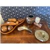 Image 1 : Decorative Hand Carved Fruit Bowl w/ Indigenous Pottery & More
