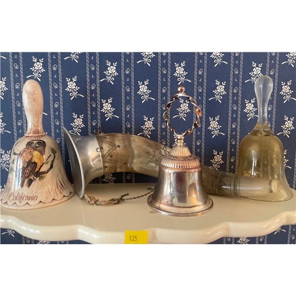 Ornamental Horn w/ Assorted Collectable Bells