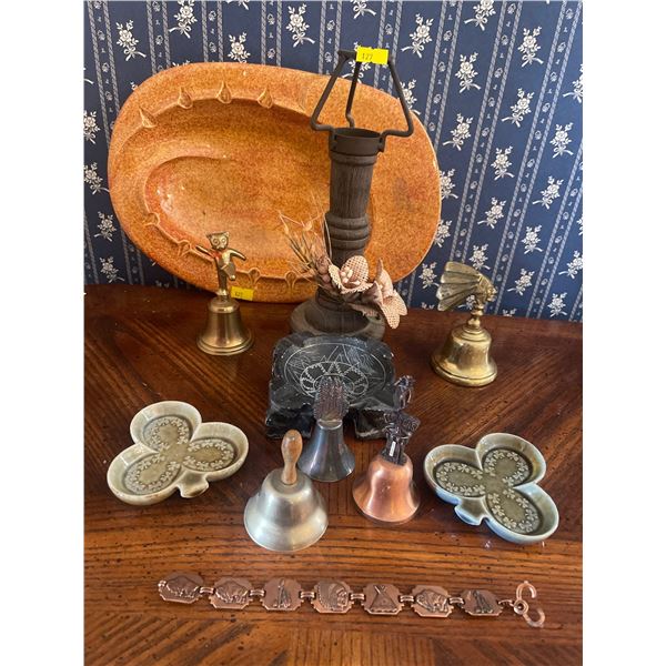 Aztek Stone Candy Dish Shamrock Ashtrays Assorted Bells & More