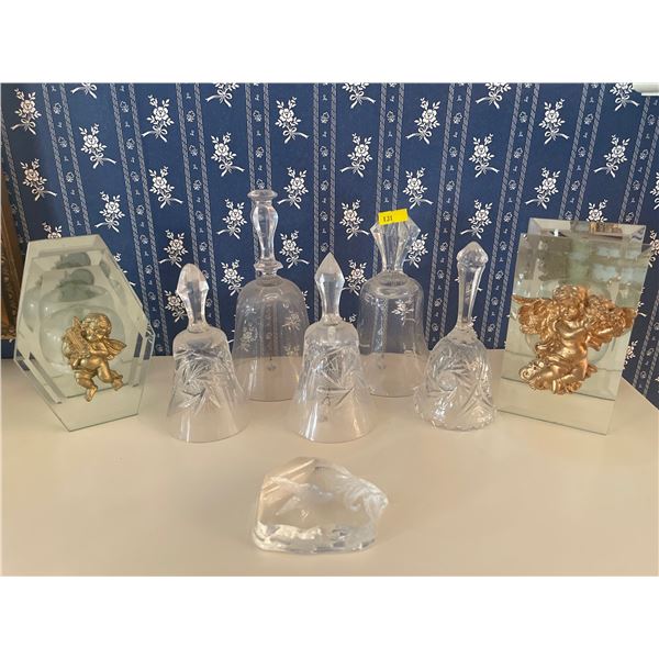 Cherub Candle Holders w/ Decorative Collectable Bells