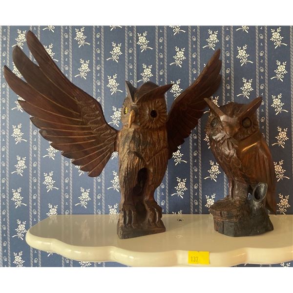 Decorative Collectable Wooden Owl Figurines