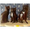 Image 1 : Hand Carved Wooden Pussy Cats