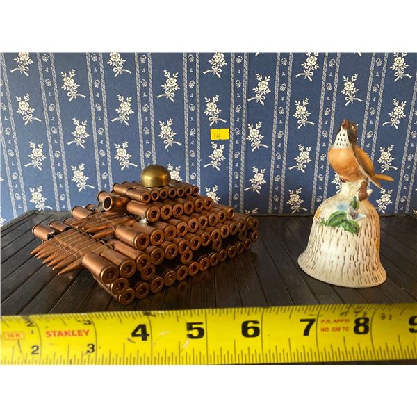 Handmade Army Tank w/ Decorative Collectable Bell