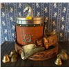 Image 1 : Western Themed Ice Bucket w/ Lid & Cowboy Hat Rodeo Belt