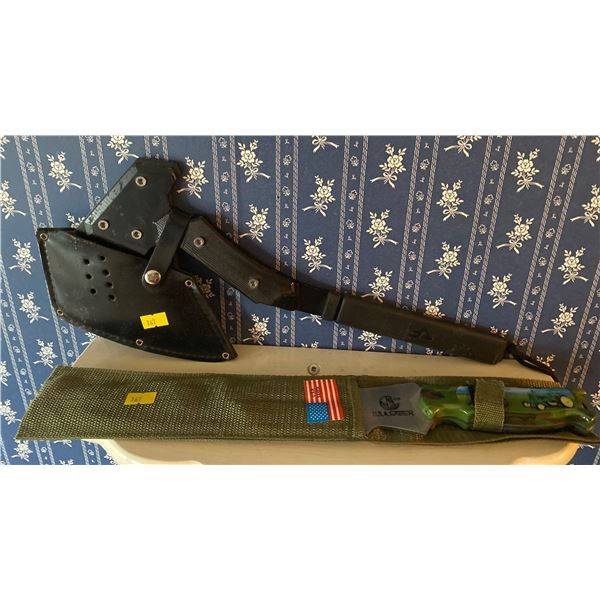 Tactical Hatchet w/ Camouflage Hunting Knife