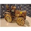 Image 3 : Antique Brass Automobile Figurine w/ Decorative Bamboo/ Wood Jewelery Box
