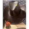 Image 2 : Heavily Feathered Rodeo Hat Indiana Jones Leather Hat w/ Whip & More