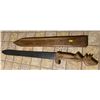 Image 2 : Wood Hand Carved Sword w/ Decorative Sheath