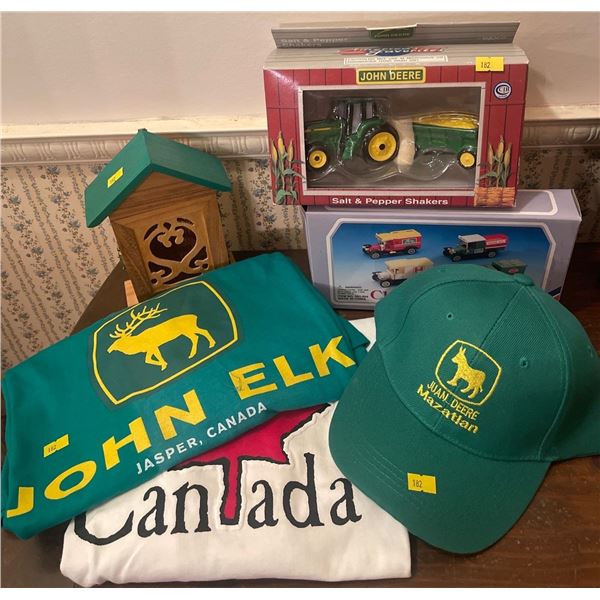 Model Antique Cars w/ Assorted John Deer Gear