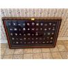 Image 1 : 22x18 Shadow Box w/ Assorted Commemorative Pins & More