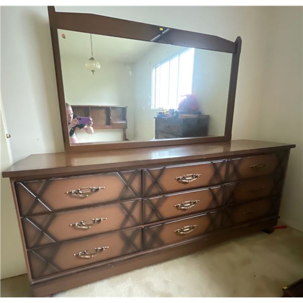 Vintage Dressing Table w/ Mirror 66x18x59r