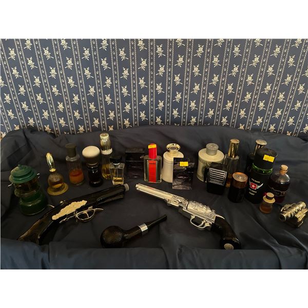 Collection of Vintage Men's Cologne Bottles Avon & More