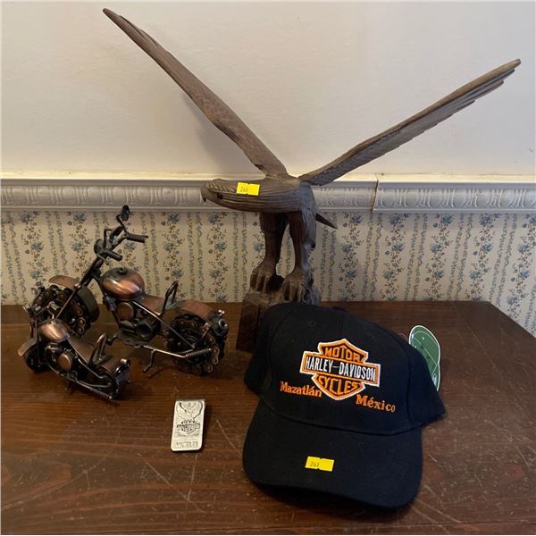 Harley Hoard #2 Hand Carved Eagle Harley Hat & More