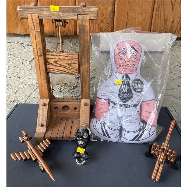 Realistic Guillotine Voodoo Doll w/ Bullet Collectables