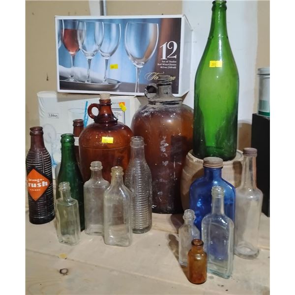 Brand New Cocktail Glasses Antique Canada Dry Crate & Glass Bottle Collection