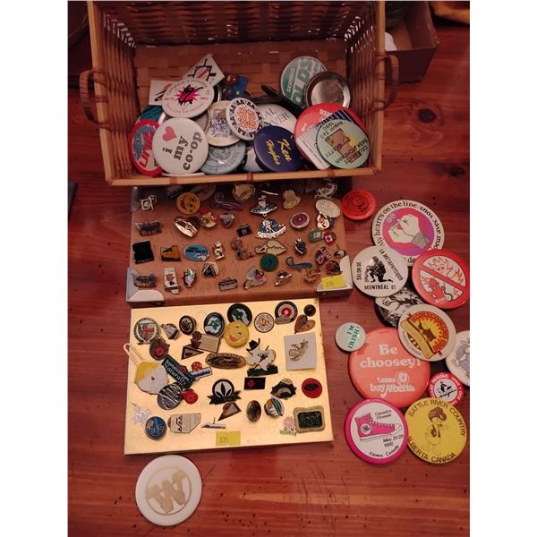 Assorted Pin & Button Collection