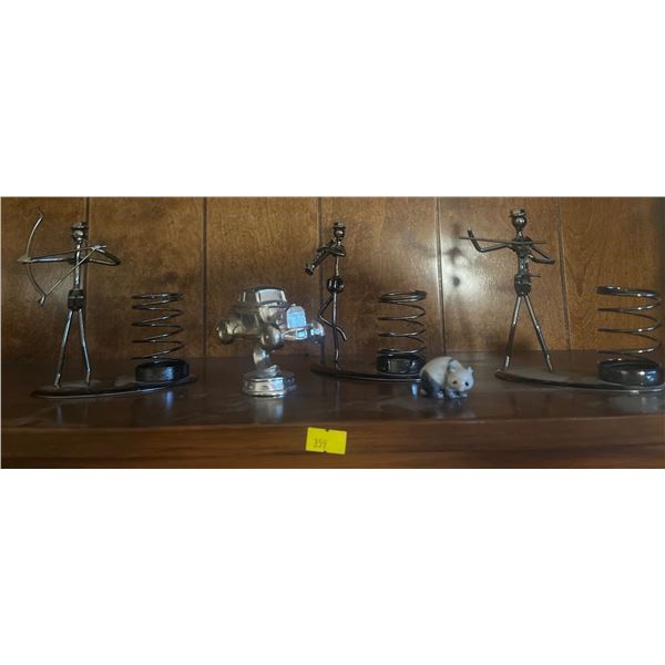 Handmade Metal Desktop Figurines / Pen Holders