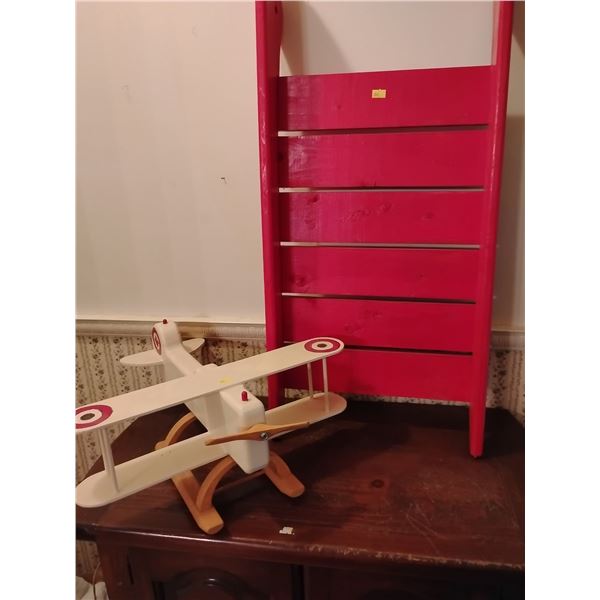 A Woodworkers Gift To His Grandson Tubogan & Aircraft