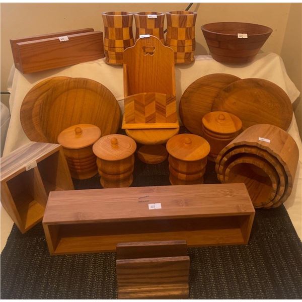 Gipedo's Handmade Household Wood Accents Canisters Plates Beer Cozies & More