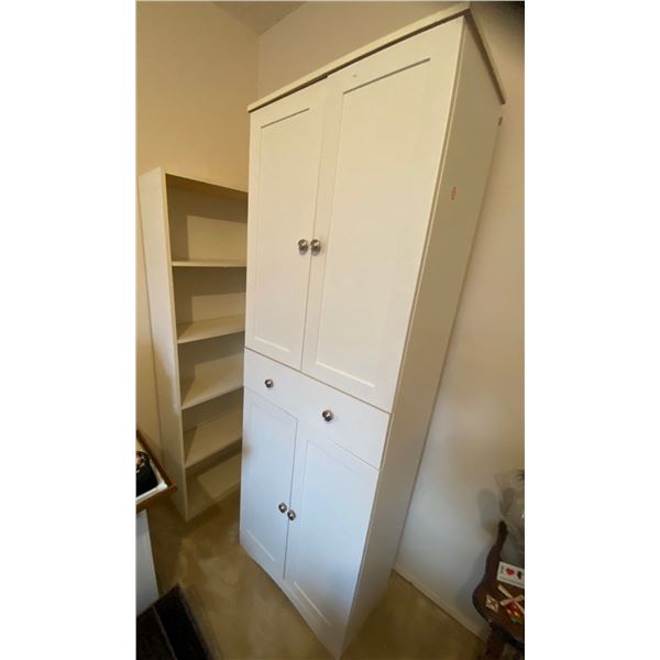 Pantry/ Storage Cabinet 26x73 w/ Book Shelf