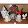 Image 1 : Rose Snow Globe w/ Assorted Glass Animal Collection