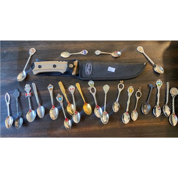 Kentucky Hunting Knife w/ Assorted Decorative Spoons