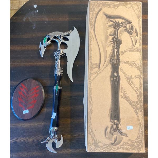 Double Headed Hatchet w/ Display Plaque