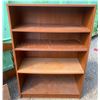 Image 2 : Vintage Cherry Oak Head Board (Double) w/ Bookcase 38x11x46 & Recliner Chair
