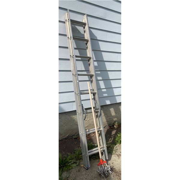 Extendable 8 foot Aluminum ladder