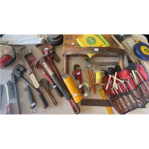 Assorted Tool Sets Hammers Channel Locks Tap & Die Set & More