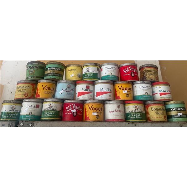 Assorted Antique Tobacco Tins