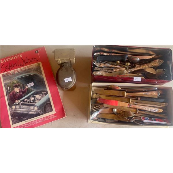 Assorted Kitchen Utensils w/ Vintage Adult Funnies