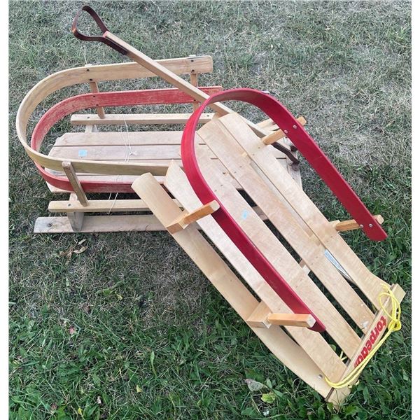 'Torpedo' Wood Pull Along Toddler/Small Child Tabogans 17x34