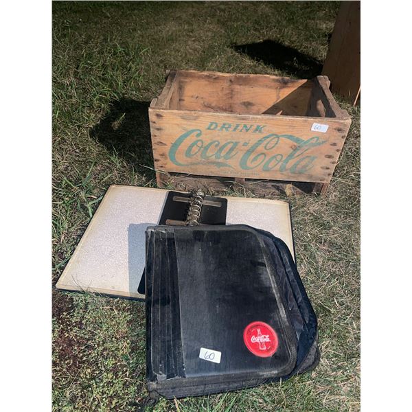 Antique Coca Cola Crate 21x15x17 w/ Matching Stationary