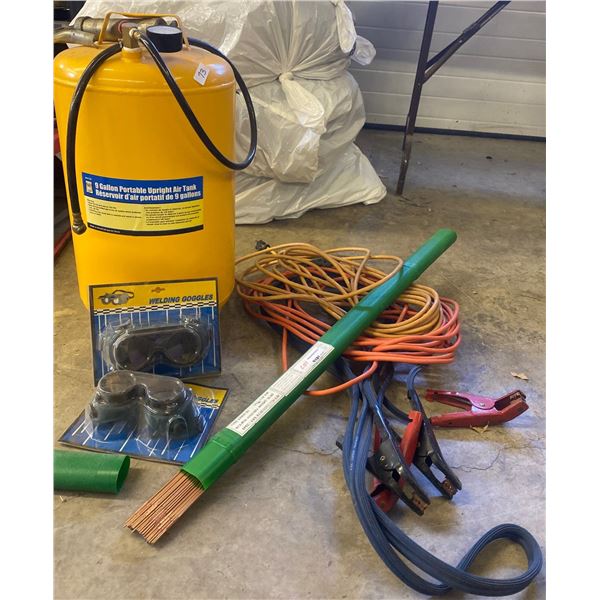 5 GALLON Portable Air Tank Booster Cables Extension Cords & More