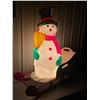 Image 1 : Hand Made Wood Tabogan w/  4 Foot Light up Snowman
