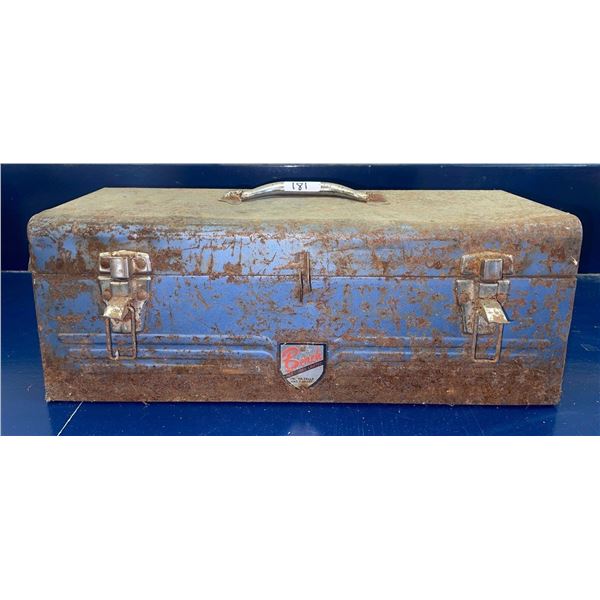 Antique Lunch Box w/Assorted Antique Tools & Contraptions