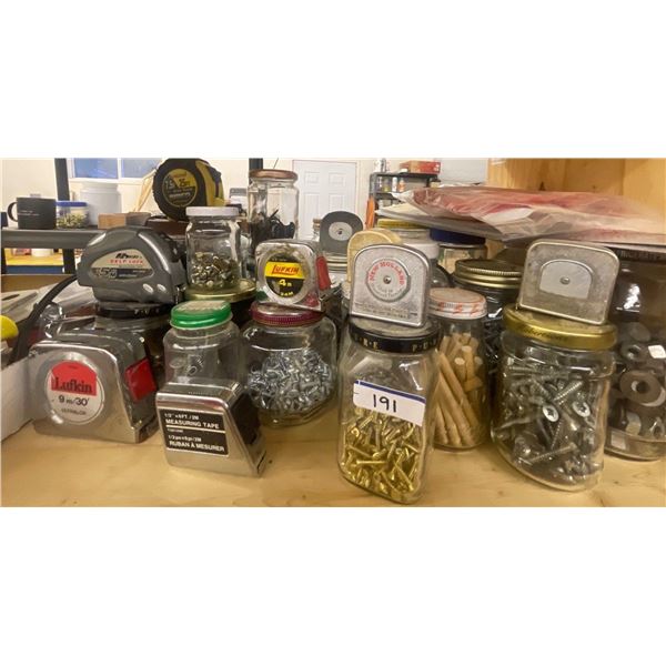 Assorted Shop Hardware w/ Assorted Measuring Devices