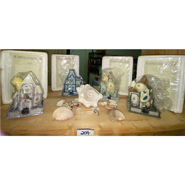 Miniature Light Up Dwellings for Miniature Village Set Up w/ Certificates of Authentication