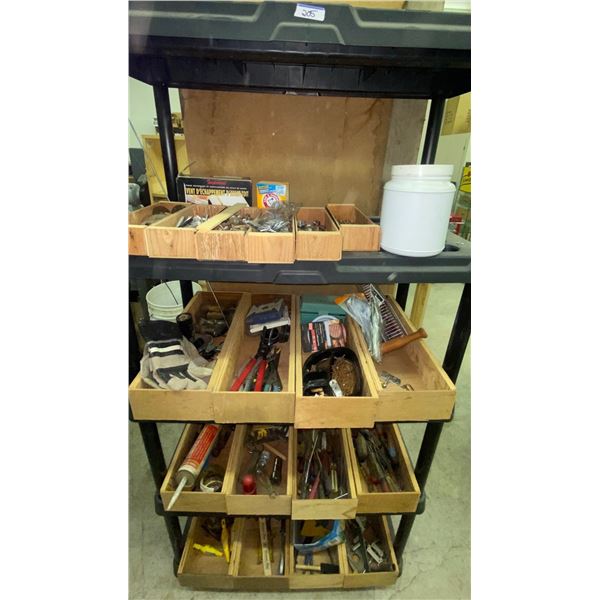 Rubbermaid Utility Shelf 36x16x71 & Contents
