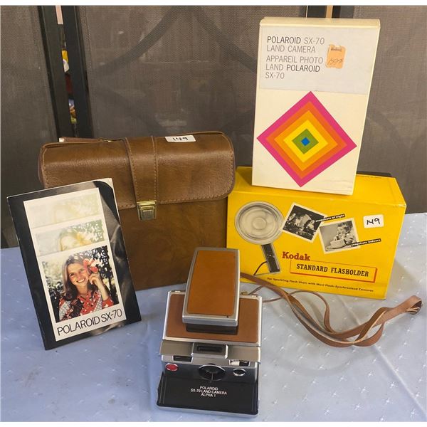 Vintage Camera Collection Polaroid Standard Flash Holder & More