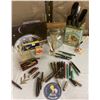 Image 1 : Vintage Calligraphy Pen Collection w/ Collectable Tin & More