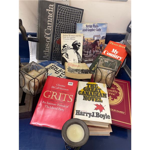 Canadian History/Educational Reads w/ Decorative Candles