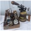 Image 1 : Brass Antique Torch w/ Oil Canister Collection