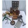 Image 1 : Antique Kitchenwares Grater Muffin Pan Meat Mallet & More