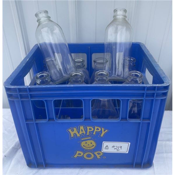 Happy Pop Crate w/ Bottles Vintage Beverages
