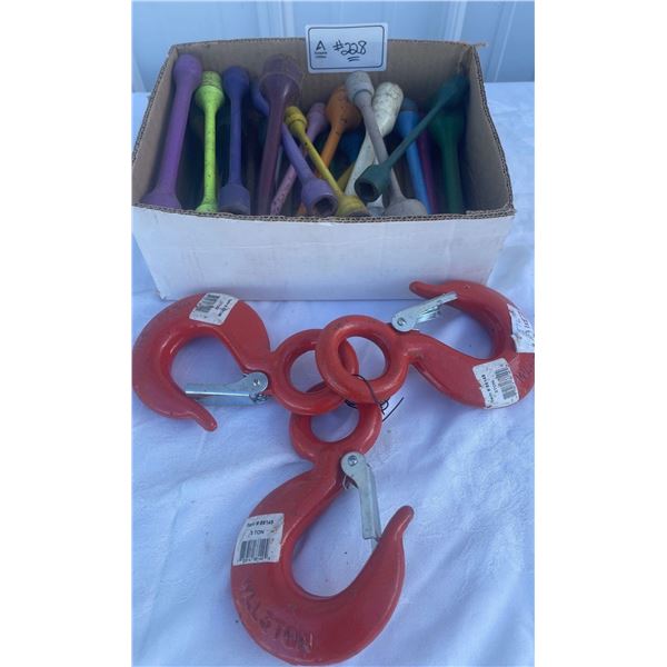 Big Box Of Torx Sticks & 5 tonne Crane Hooks