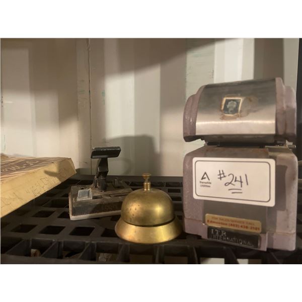 Antique Cash Register w/ Brass Service Bell